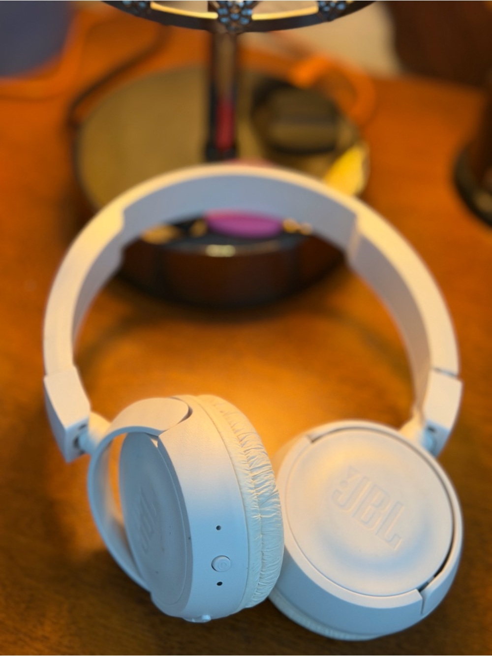 JBL White On-Ear Wireless Headphones